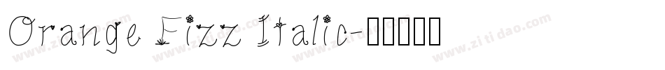 Orange Fizz Italic字体转换